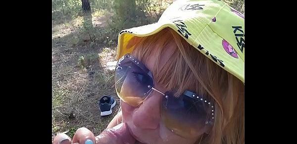  Kinky Selfie - Quick fuck in the forest. Blowjob, Ass Licking, Doggystyle, Cum on face. Outdoor sex